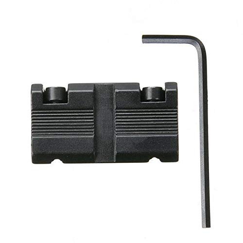 WENQUAN-AC, Tactical 3/8 & 11mm Dovetail To 7/8 & 20mm Weaver Rail Adaptador Rifle de Caza Pistola Alcance Sight Base Soporte de Linterna (Color : Black)