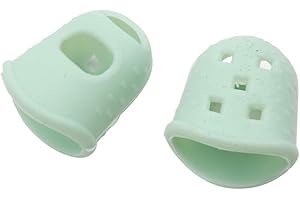kesoto 2 Pièces Doux Silicone Guitare Kalimba Protecteur de Doigt Accessoires pour Pouce - Vert Clair