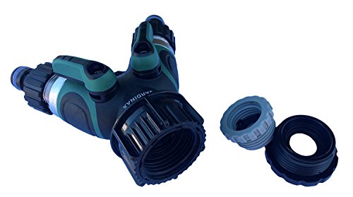 2-Wege-Ventil für Gartenschläuche | Wasserverteiler für alle Wasserhähne| universaler & regulierbarer 2-Wege-Verteiler | Jardinax - 3