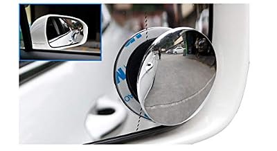 Q4Travel Miroirs D'Angle Mort Pour Voiture; Miroirs Convexes À Grand Angle. Bâton Rond Sur Le Miroir. Rétroviseurs Réglables. Ensemble De 2.