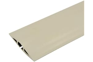 C2G Legrand - Wiremold Floor Cord Management Kit, Corduct, Cord Protector, Wire Organizer and Hider, Rubber Cable Cover and Concealer, Ivory, 15 Feet, CDI-15