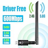 【Potente Antena Externa】Este adaptador antena wifi tiene antena 5dBi de banda dual de alta ganancia y puede aumentar la capacidad de recepción de la señal desde lejos y reducir la congelación y los retrasos durante la transmisión y los juegos. ofrecerle una mejor experiencia de señal wifi estable.