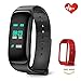 Price comparison product image Fitness Tracker Waterproof IPX67, Activity Tracker Heart Rate Blood Pressure Sleep Monitor, Phone Call SMS SNS Alert via Bluetooth Smart Bracelet with Pedometer, Calorie Step Counter for Men, Women