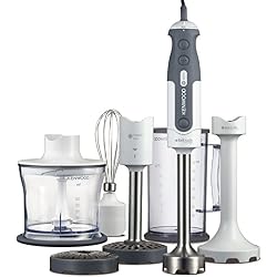 Kenwood HDP 408 WH Mixeur plongeant (800 W, 2,5 kg, Triblade System) Blanc/Gris