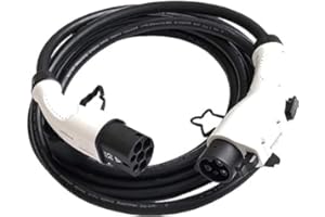 HiEVcar EV Cable de Carga Tipo 1 a Tipo 2 32A para Tipo 1 para Coche eléctrico, Vehículos Eléctricos Cargador Cable Tipo 1 EV 7.4kw, 5M con Bolsa