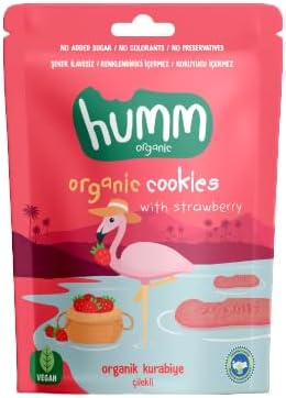 Humm Organic Organik Vegan Çilekli Kurabiye - 55g