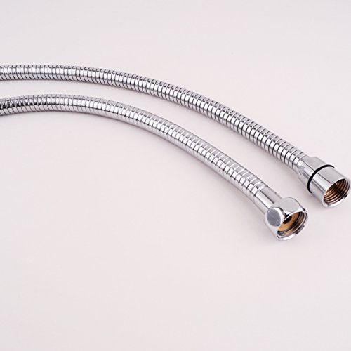 KES Duschbrause mit 1 Strahlfunktionen inkl. Duschschlauch aus Edelstahl und Halterung, Rostfreier Chrom, LP117 - 8