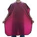 So Beauty Professional Anti-static Hairdressing Half Transparent Cloak Salon Apron for Barbers Hairstylist Wine Red