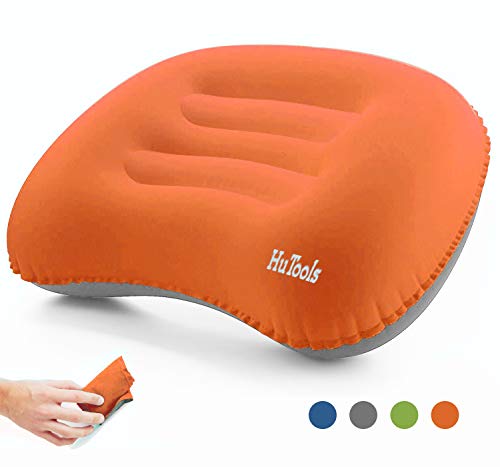 HuTools Oreillers de Camping Gonflable Camping Plage Nuque Support Lombaire Pliable Confortable Ultraléger Voyage Camping, Plage, Outdoor, Voyage Randonnée