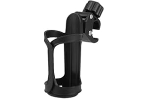 ZERODIS 360 Degrees Universal Rotation Cup Holder Storage Rack for Baby Stroller Pushchair Mountain Bike Wheelchair Infant Bottle Black Pram Holder