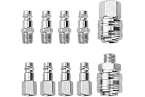 Oumuik Lot de 10 raccords pour tuyau d'air et compresseur 6,35 mm BSP