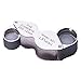 Produktbild RotSale® 10 Fach (10 x 18mm) & 20 Fach (20 x 12mm) Silber Lupe Doppel-Linse Einschlaglupe Lupe Vergrößerungsglas aus Metall