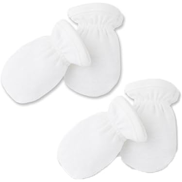 Gants Sommeil Bébé 3 Paires De Moufles Anti-Griffures Bébé 100% Coton - Pour Nouveau-nés, Poignets Élastiques Moufles Bebe