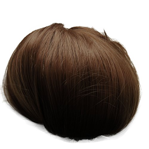 PRETTYSHOP Up Do Hair Bun Topknot Knot Scrunchy Scrunchie Hair Piece Pony Tail Elegant Lovely (medium brown 6)