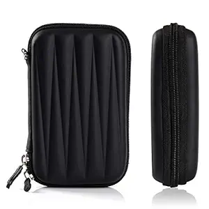 Alexvyan Shock Proof External Hard Disk Case Protector for 2.5 Inch (Black Strips)