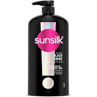 Buy Sunsilk Stunning Black Shine Shampoo 1 L| With Amla + Oil & Pearl Protein| Gives Shiny| Moisturised and Fuller Hair - Paraben Free Online at Low Prices in India