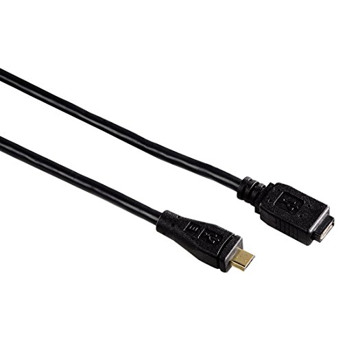 Hama Verlängerungskabel (Micro-USB-2.0, 1,80 m) schwarz