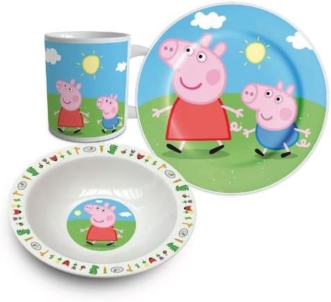 Peppa Pig Three Piece Ceramic Lunch And Dinner Set By BestTrend