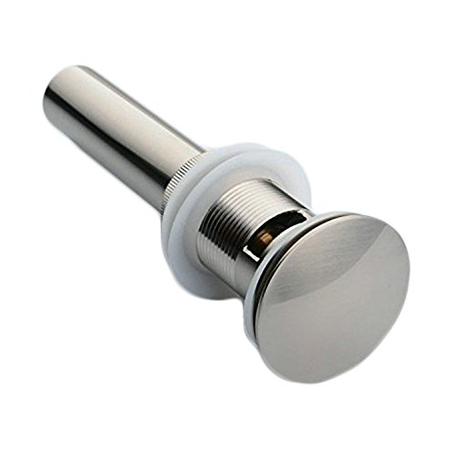 YU XIN bagno pop up rifiuti, per lavabo lavello rubinetto Push click clack Plug tappo di scarico con troppopieno finiture in nichel spazzolato