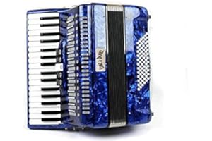Luke & Daniel - fisarmonica con valigia e tracolla (72 BASSI / 5 REGISTRI, BLU)