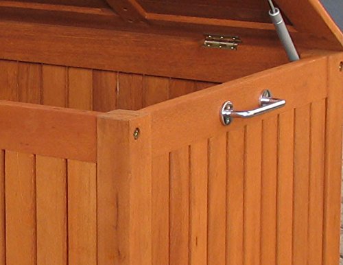 Kissenbox 130cm Auflagenbox Gartenbox Truhe Eukalyptus - 4