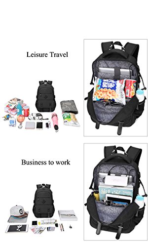 Herren Damen schlank Laptop Rucksack 15 6 Zoll Business Rucksack leichte wasserdicht Schulter Notebook Rucksack mit USB-Port  20L  marineblau 