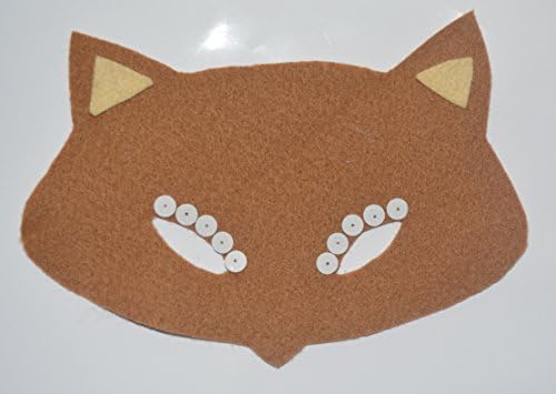 Cat mask. 1 item in brown and yellow felt color