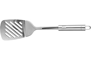 Fackelmann Łopatka kuchenna 33CM, uchwyt owalny, praktyczna łopatka ze stali nierdzewnej z ergonomicznym uchwytem, pomocnik kuchenny do gotowania (kolor: srebrny), ilość: 1 sztuka