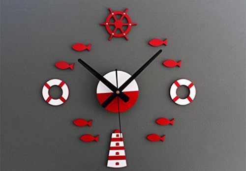 Modern DIY Large Frameless Kitchen Wall Clock 3D Stickers Home Office Decor Gift Sucastle The Mediterranean 16 inches