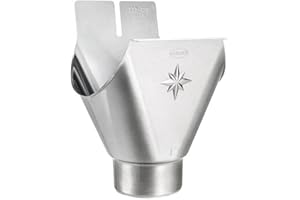 DACHRINNEN-SHOP.DE Zink Einhangstutzen oval RG 280 für Fallrohr DN 87