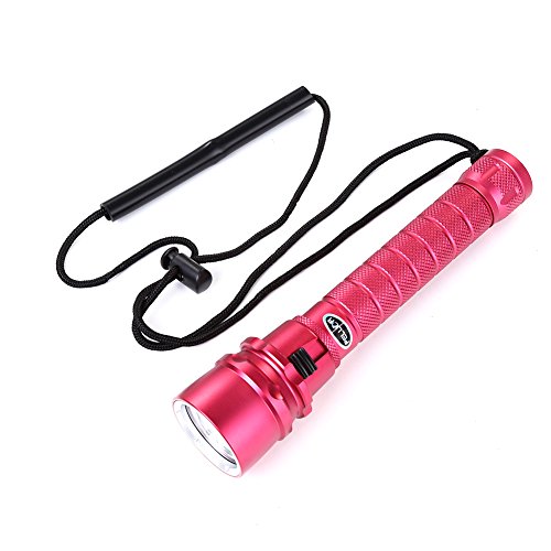 Pellor wasserdicht Taschenlampe Tauchlampe CREE XM-L T6 LED 4000Lm 100m vollig Wasserdicht Electrodeless Dimming wiederaufladbare Taschenlampe mit 2 x 18650 Akku Unterwasser Led Pellor Tauchlampe CREE XM-L T6 LED diving led Wasserdicht Tauchen Lampe - 5