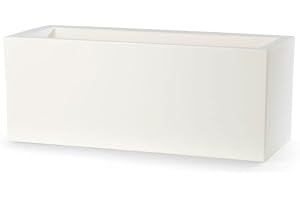 Teraplast Schio Cassa 100 cm Fiorirera, Bianco, 100 x 40 x 40 cm