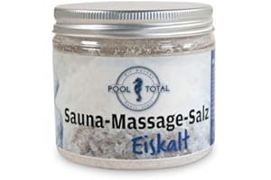‎POOL TOTAL Sauna Massage Salz | Entspannung und Pflege | Duftnote Eiskalt & Natur | 200 g Dose | Mit wertvollen Inhaltsstoffen für eine reine und geschmeidig weiche Haut | Spa Dusche Dampfbad
