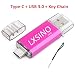 Produktbild LXSINO 32 GB Dual-Typ-C-USB-3.0-Flash-Laufwerk OTG-Pen-Laufwerk für Typ-C-Smartphones, Samsung Galaxy S9, Note9, S8, Google Pixel XL, MacBook Pro