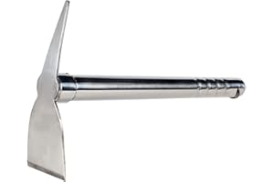 LUBAN Kreuzhacke aus Edelstahl, Länge: 39cm, rostfreie Spitzhacke aus Metall für grobe Arbeiten auf harten, steinigen Böden