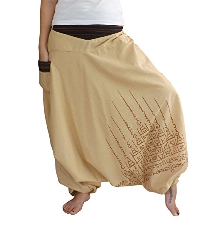 Tief geschnittene UNISEX Haremshose als alternative Kleidung und Aladinhose von virblatt S - L – Gao Yord
