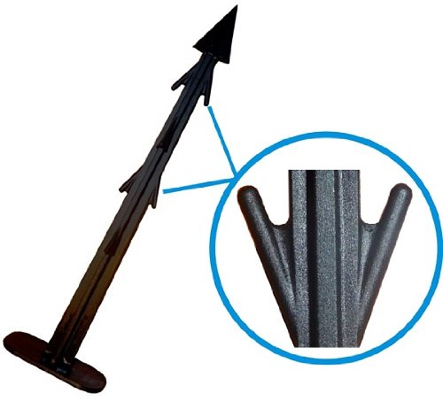 50 x 15cm lange Erdanker Bodenanker Erddübel Erdnägel Erdspieß für Unkrautvlies Vlies Bodengeweben Abdeckplanen - 5