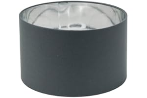 ValueLights | Reni Small Pendant Shade Charcoal & Chrome Inner with Warm White Bulb | Shades, Home Décor & Improvement Essential | Light Bulb Included | 250mm Shade Width