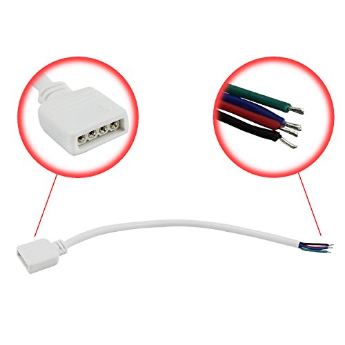 15cm 4pin Stecker LED-Lichtleiste Steckverbinder Kabel Kabel für Flexible 3528/5050 Streifen RGB-LED 10 Stück - 2