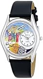 Whimsical Watches Unisex-Armbanduhr Drama Theater Royal Blue Leather And Silvertone Watch #S0420003 Analog Leder mehrfarbig S-0420003
