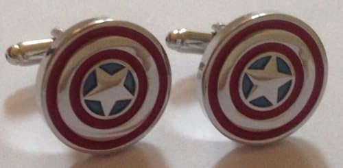 LJAllenWonder Superhero Captain America Cufflinks