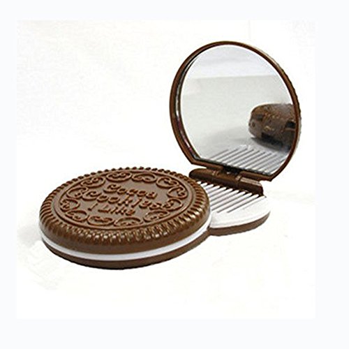 Seguryy 1pc Make up Spiegel schoko keks kamm tragbaren mini tool (zufällige) - 2