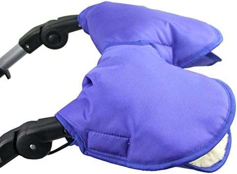 Bambini World Universal Muff/Hand Warmer for Pushchairs, Buggies Jogging Jogger with Wool, 2-Piece, Blue