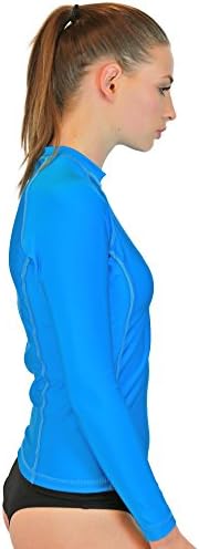 Swim Shirt For Women - Long Sleeve UV 50+ Sun Protection Shirt (Turquoise, Small)