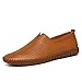 Produktbild Genuine Cow Leather Men Loafers Fashion Handmade Moccasins Leather Men Flats Blue Slip On Men's Boat Shoe Plus Size 38~47 Breathable Brown 6