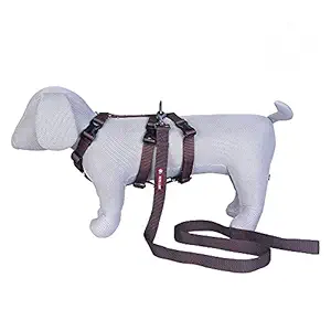 Pets Like Double H Harness with Leash Set Brown (Large)
