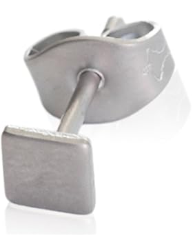 Kirsten Sander Edelstahl Vierreck Tattoo EINZEL Ohrring / Ohrstecker