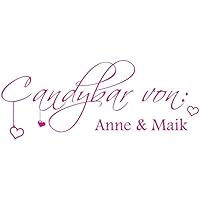 Wandtattoo Hochzeit - Candy Bar mit Namen