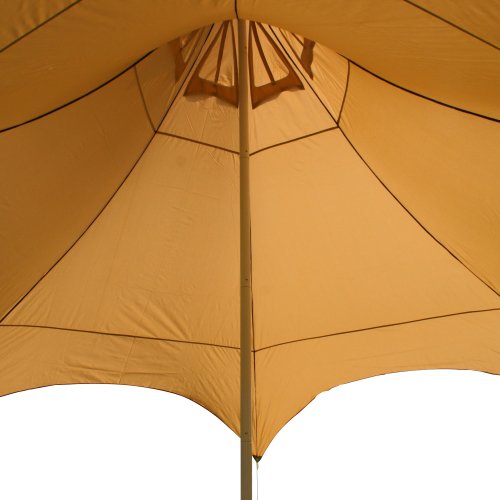10T Captiva 6 – Schirm-Sonnendach 31m² Hexagon mit Aufstellstange wasserabweisend 90% UV-Schutz - 16