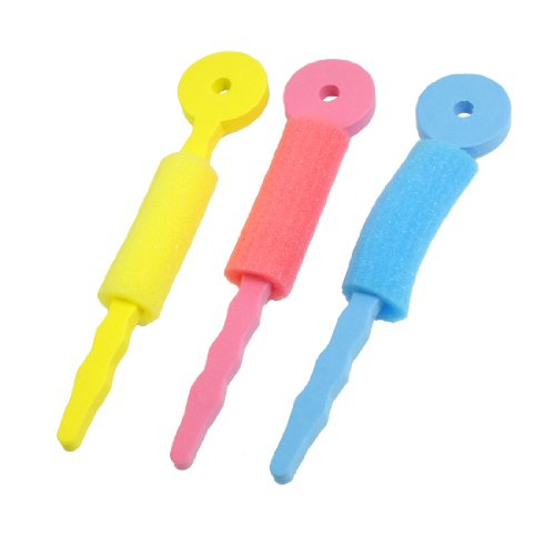 3 Pcs Pink Yellow Blue Foam Sponge Wave Perm Hair Roller for Lady